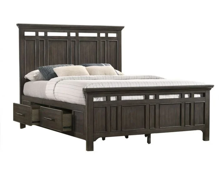 Intercon Furniture Hawthorne Queen Storage Bed in Burnished Clay