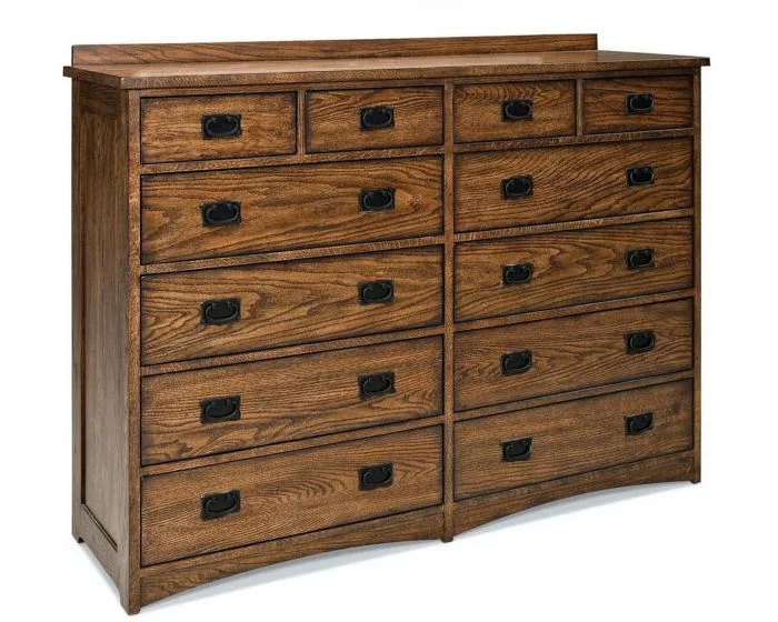 Intercon Furniture Oak Park 12 Drawer Dresser in Mission