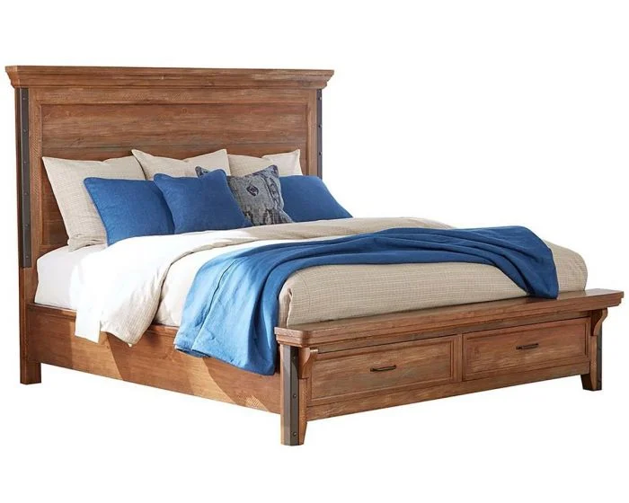 Intercon Furniture Taos Queen Storage Bed in Canyon Brown