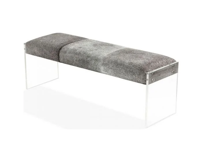Interlude Home Aiden Bench in Natural Hide