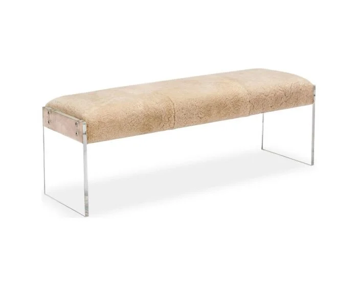 Interlude Home Aiden Shearling Bench