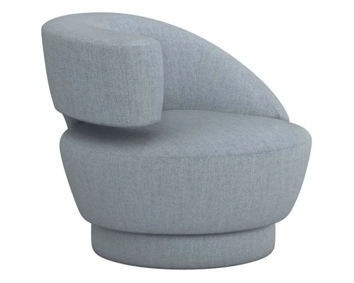 Interlude Home Arabella Left Swivel Chair in Marsh