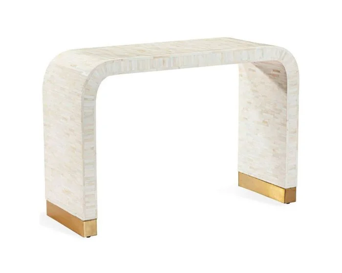 Interlude Home Beacon Console Table in Cream