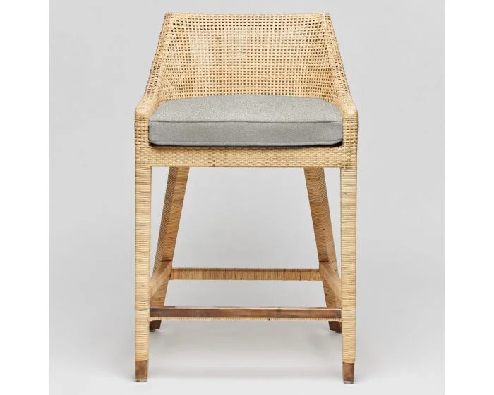 Interlude Home Boca Counter Stool in Natural/ Tint