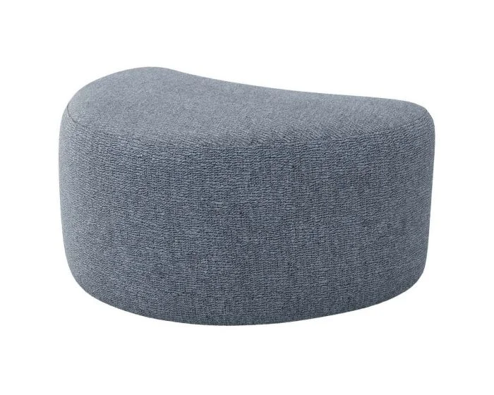 Interlude Home Carlisle Right Ottoman in Azure