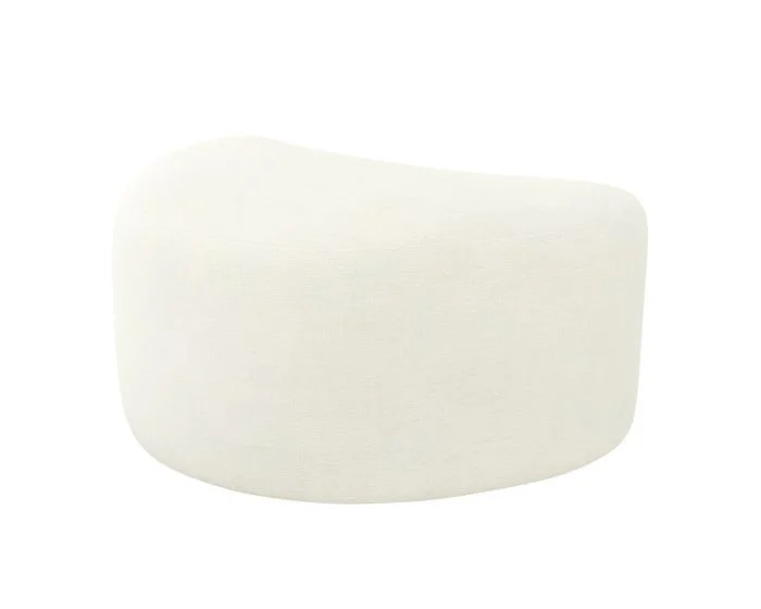 Interlude Home Carlisle Right Ottoman in Pure