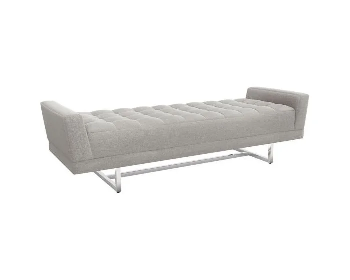 Interlude Home Luca King Bench in Grey