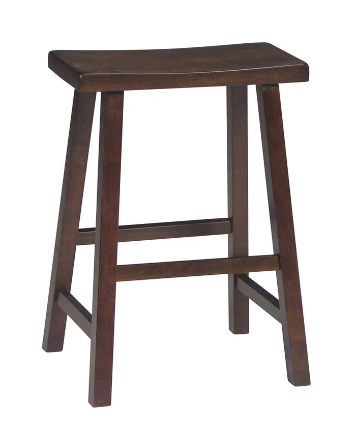 International Concepts – Saddle Seat Stool – 24in in Walnut Finish – 1S61-682