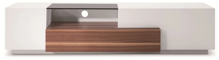 J&M Furniture – TV Stand in Walnut & White High Gloss – 17872