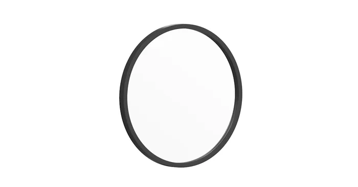 James Allan Julianne 16″ Diameter Circular Beveled Metal Framed Accent Mirror