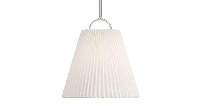 James Allan Meridian 15″ Wide Pendant with Knife-Pleated Shade