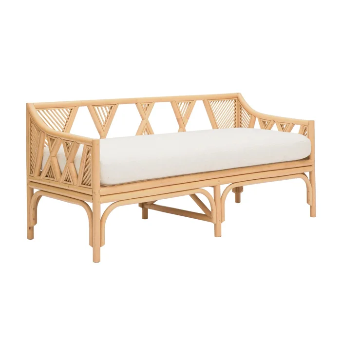 Jayla – Rattan Bench – Natural / White