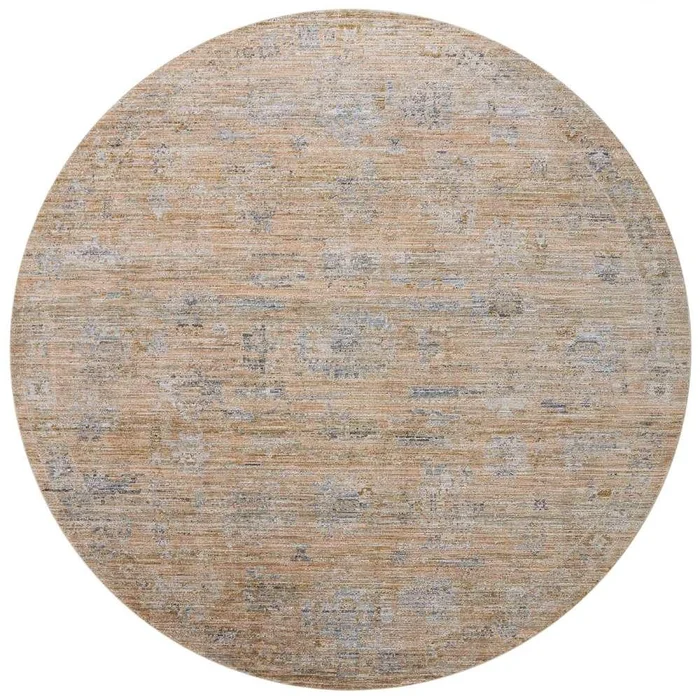 Jean Stoffer x Loloi – Katherine Copper / Steel 7-10in x 7-10in Round Area Rug – KESSKES-04CPST7A0R