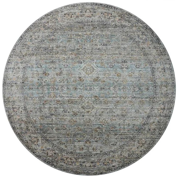Jean Stoffer x Loloi – Katherine Ocean / Gold 9-6in x 9-6in Round Area Rug – KESSKES-01OCGO960R