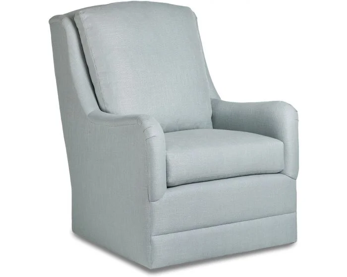 Jessica Charles Casey English Arm Swivel Chair #Colfax Mist (Grade 130)