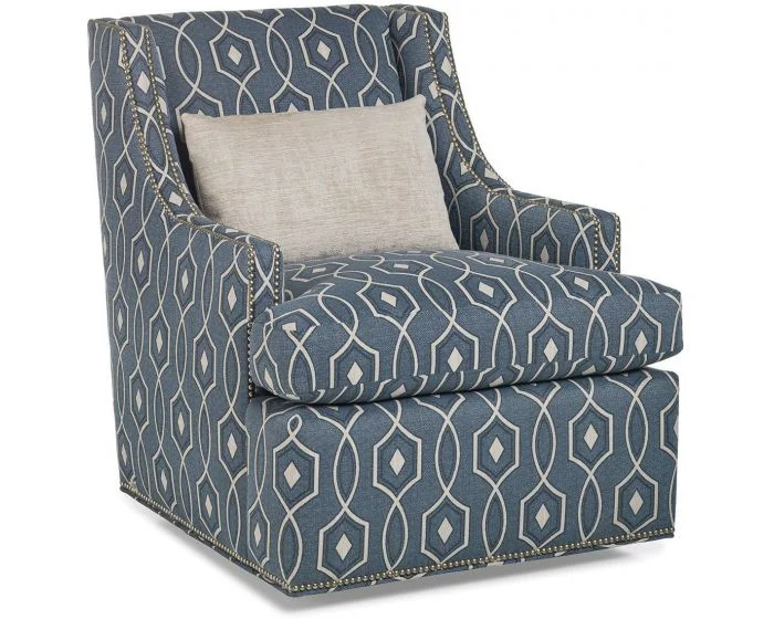 Jessica Charles Crosby Swivel Glider #Perplex Denim (Grade 80)