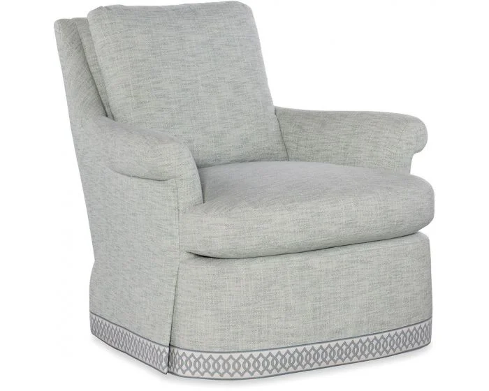 Jessica Charles Evanson Swivel Chair #Dunmeyer Powder (Grade 90)