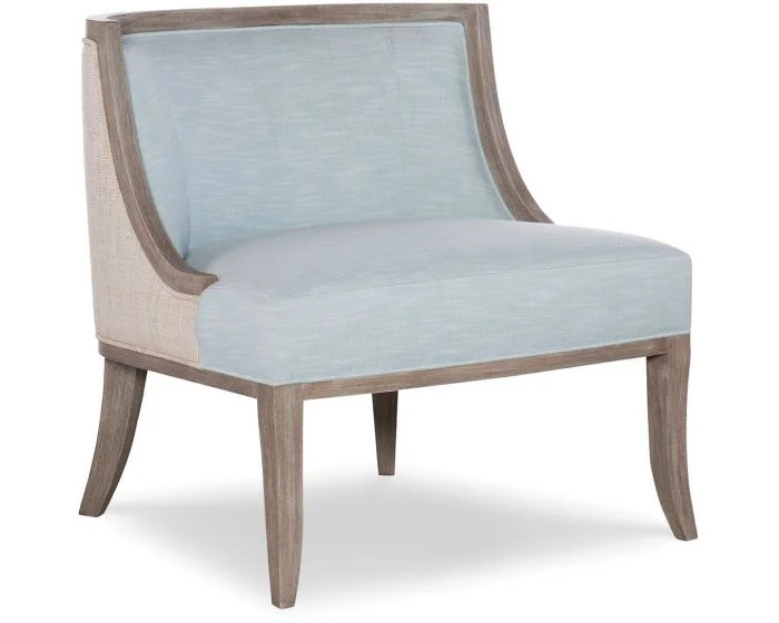Jessica Charles Veronica Slipper Chair #Roxboro Straw Outside (Grade 220)