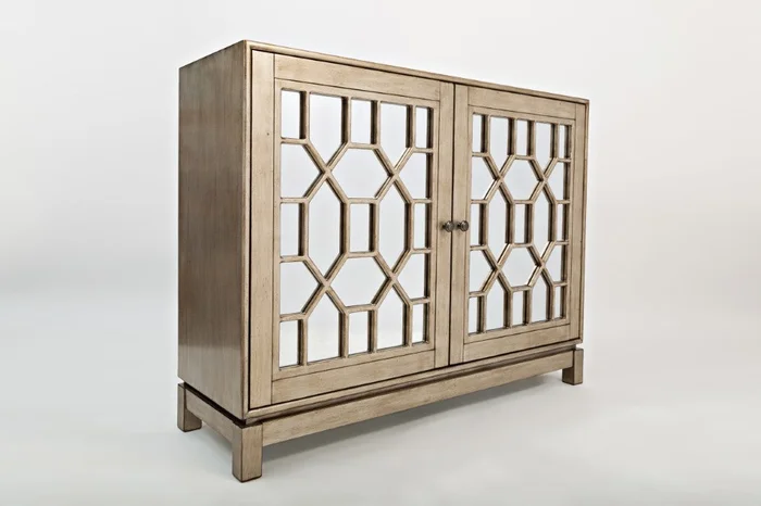 Jofran – Casa Bella 50in Mirrored CONSOLE IN Vintage Silver – 1550-50