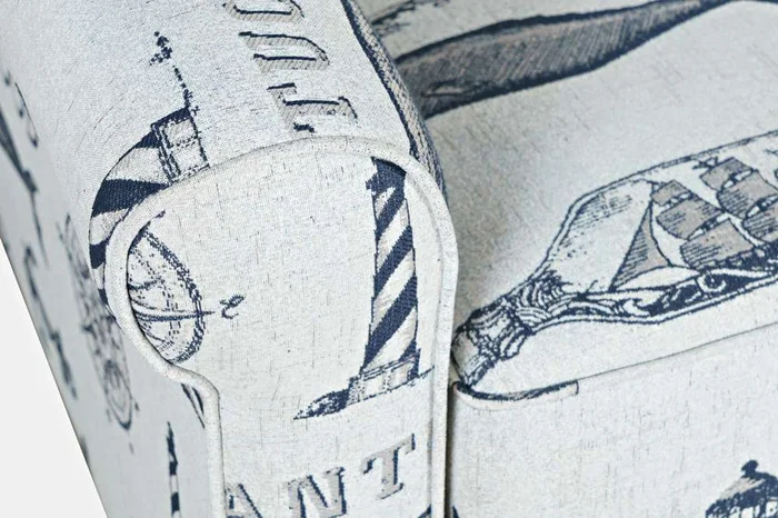 Jofran – Seafarer Coastal Nantucket Cape Nautical Upholstered Accent Chair, Natural – SEAFARER-CH-NATURAL