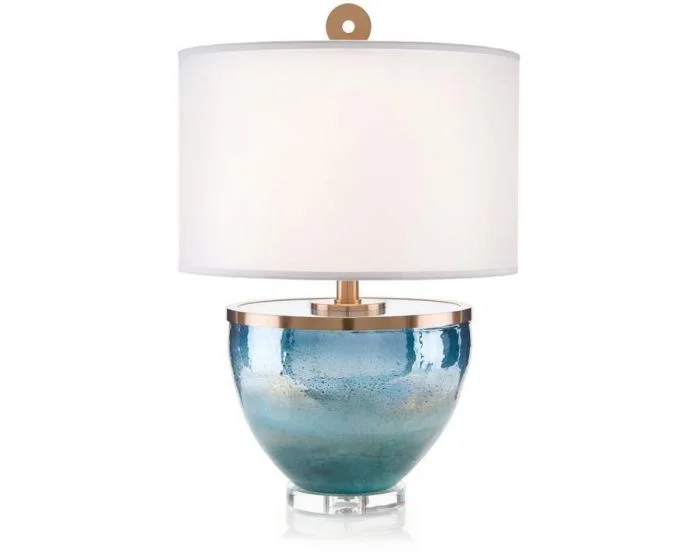 John Richard 33″ Islamorada Blue Glass Table Lamp – #JRL-9702 – (Quick Ship) (Dropshippable)