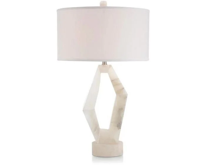 John Richard 34″ Abstract Alabaster Table Lamp – #JRL-10038 – (Quick Ship) (Dropshippable)