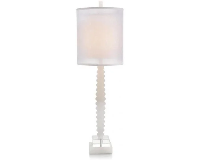 John Richard 39″ Rippled Alabaster and Crystal Table – #JRL-10025 – (Quick Ship) (Dropshippable)