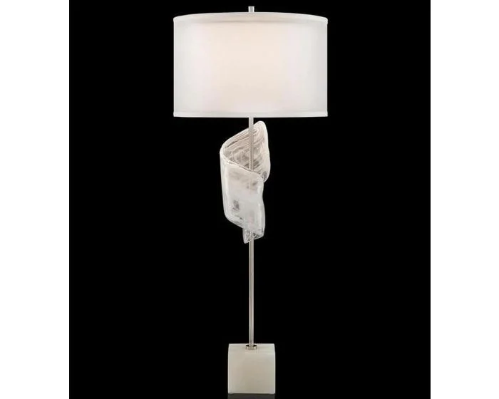 John Richard 40.5″ Furls Of White Lamp – #JRL-9934 – (Quick Ship) (Dropshippable)