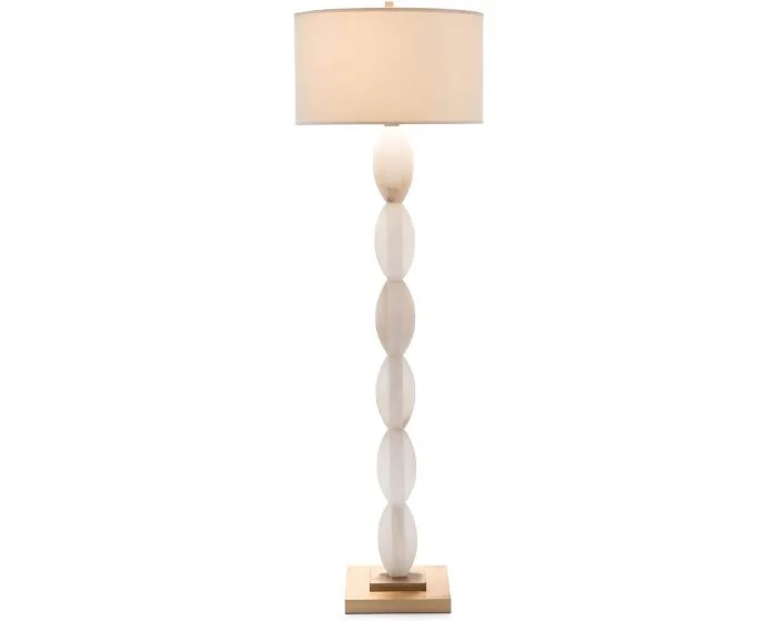 John Richard 68.5″ Criss-Cross Stacked Alabaster Flr – #JRL-9353