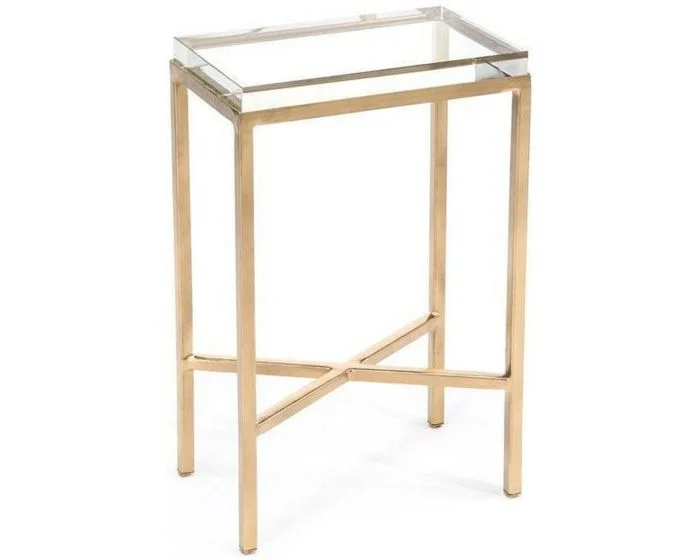 John Richard Glass Block Side Table – #JFD-0122