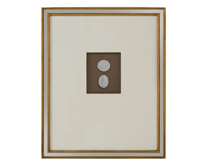 John Richard Wall Decor Mahogony Intaglio V (Dropshippable)