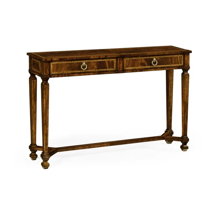 Jonathan Charles Fine Furniture – Buckingham – Empire Style Mahogany Two Drawers Console – 494846-MAH