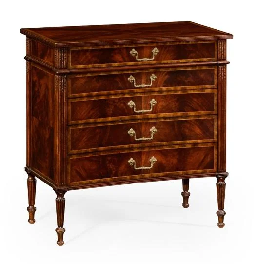 Jonathan Charles Fine Furniture – Buckingham Mahogany Chest of Drawers with Concave Profile – 493089-MAH