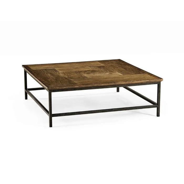 Jonathan Charles Fine Furniture – Casual Accents Medium Driftwood Square Coffee Table – 491014-DTM