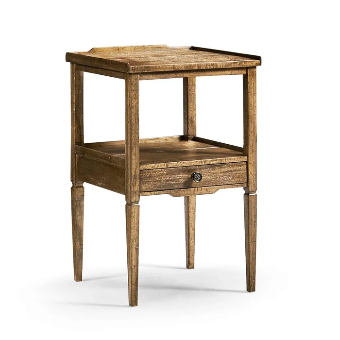Jonathan Charles Fine Furniture – Casual Accents Medium Driftwood Square End Table – 491023-DTM