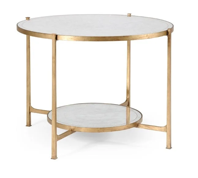 Jonathan Charles Fine Furniture – Luxe Eglomise and Gilt Iron Centre Table – 494104-G