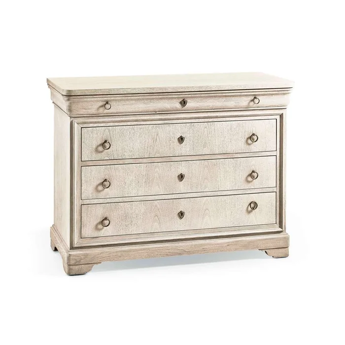 Jonathan Charles Fine Furniture – Timeless Entropy Louis Phillipe Drawer Chest in Bleached Walnut – 003-3-266-BLW
