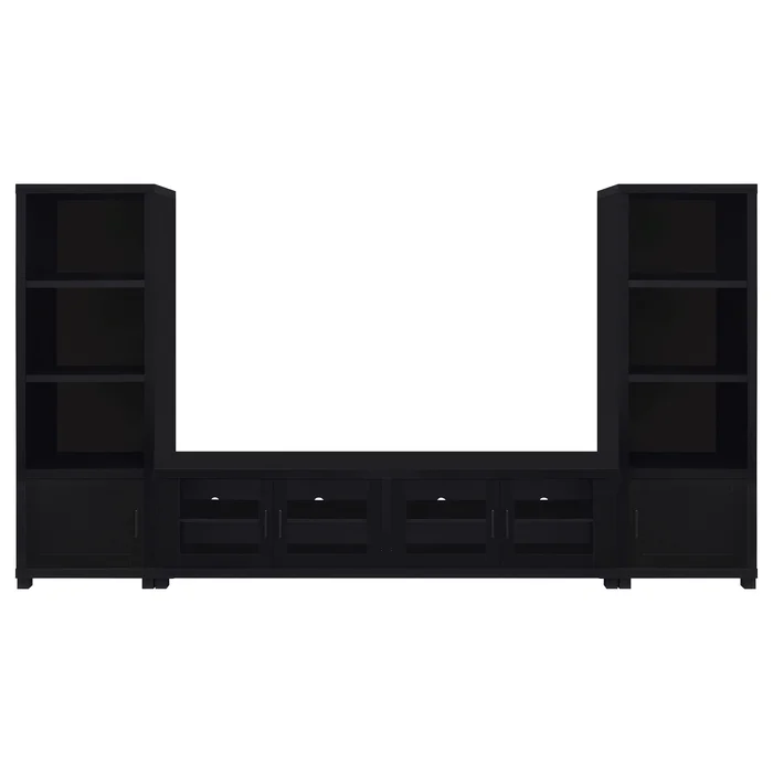 Jupiter 3-piece Entertainment Center 79-inch TV Stand Black