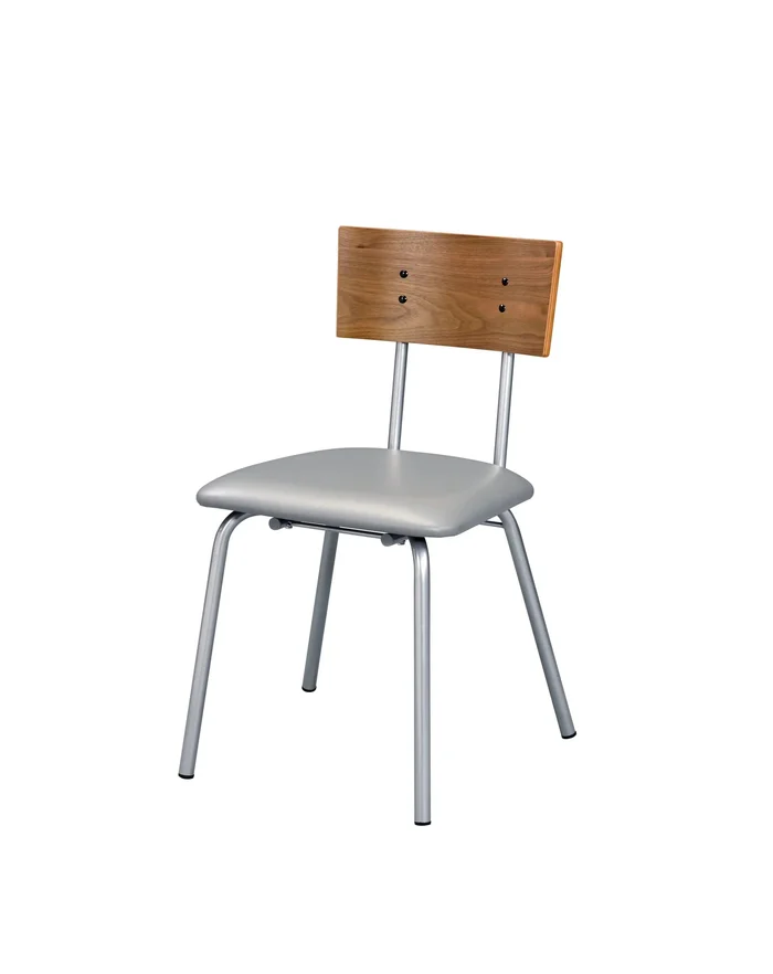 Jurgen – Faux PU Side Chair (Set of 2) – Concrete Silver