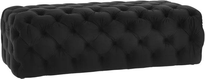 Kaylee Black Velvet Ottoman – UK