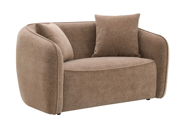 Keith – Chenille Loveseat With 2 Matching Color Toss Pillows