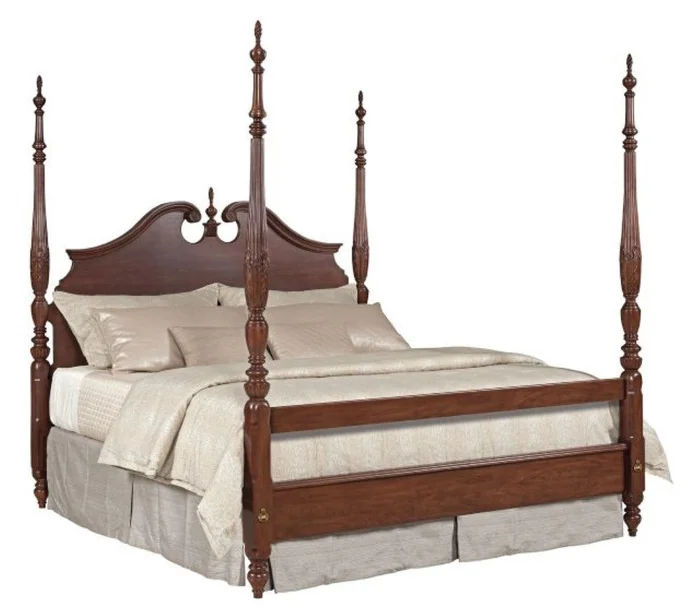 Kincaid Furniture – Hadleigh Rice Carved King Bed – Complete – 607-326P