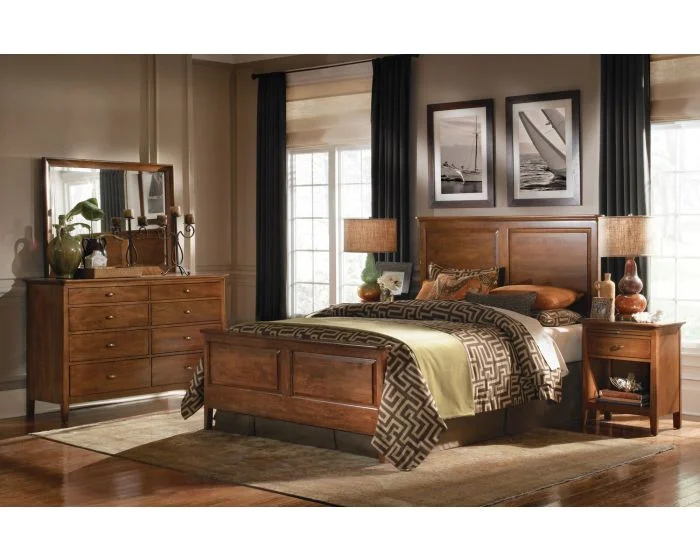 Kincaid Furniture Cherry Park Panel Bedroom Set