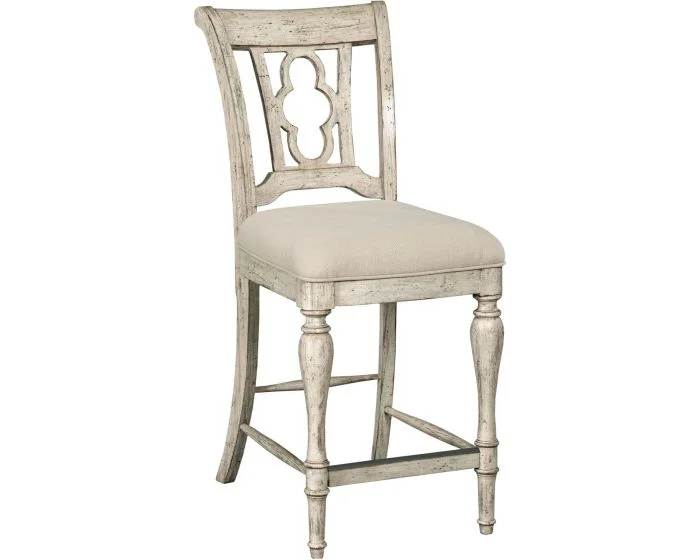 Kincaid Furniture Weatherford Kendal Counter Height Side Chair in Cornsilk