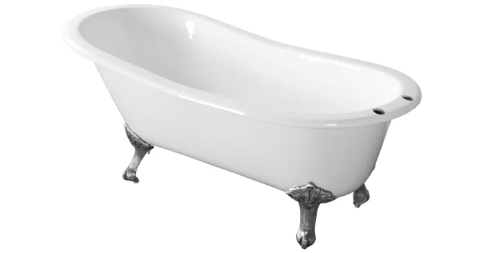 Kingston Brass Aqua Eden 67″ Clawfoot Cast Iron Tub with 7″ Faucet Drillings