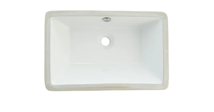 Kingston Brass Castillo 21-1/8″ Rectangular Ceramic Undermount Bathroom Sink with Overflow and