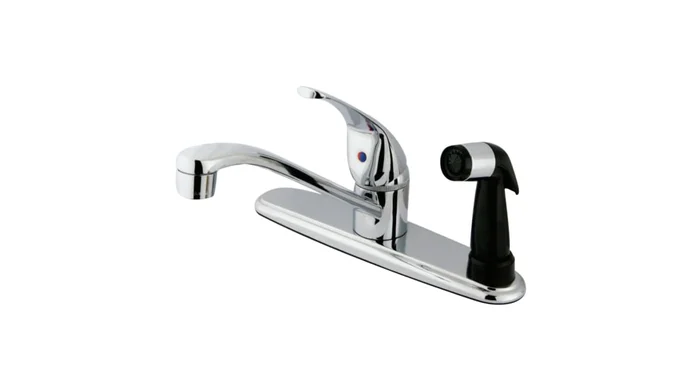 Kingston Brass Chatham 1.8 GPM Single Hole Kitchen Faucet – Includes Side Spray