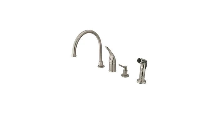 Kingston Brass Chatham 1.8 GPM Widespread Kitchen Faucet – Includes Escutcheon and Side Spray