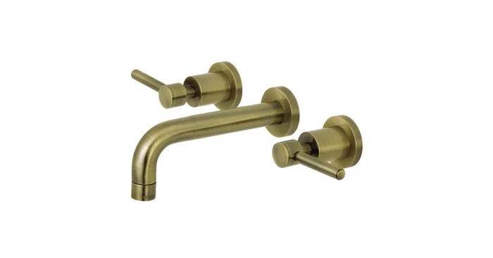 Kingston Brass Concord 1.2 GPM Wall Mounted Widespread Bathroom Faucet