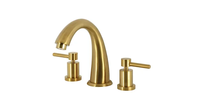 Kingston Brass Concord Deck Mounted Roman Tub Filler with Dual Lever Handles